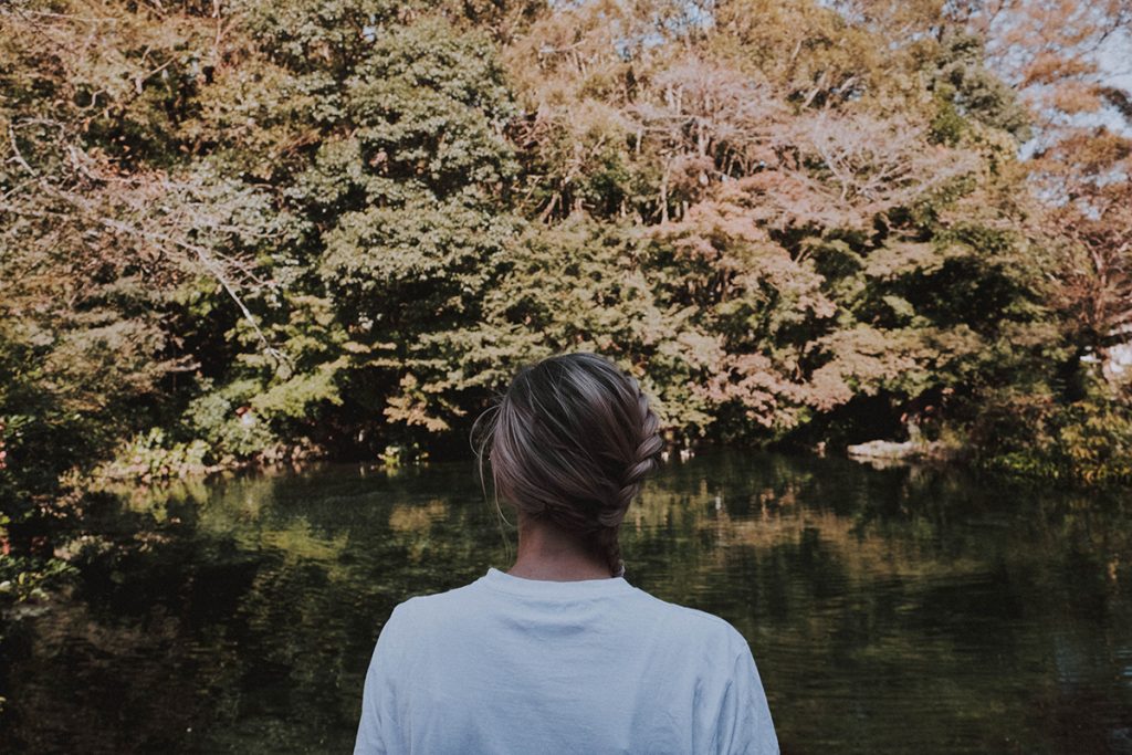 Girl standing in park