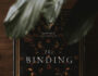 The cover of Bridget Collins' book, The Binding with a leaf over it.